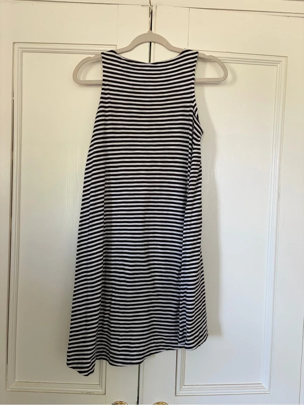 kate spade Black and White Striped Sleeveless Mini Dress